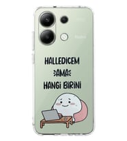 Xiaomi Redmi Note 13 4G Uyumlu Halledicem Desenli Şeffaf Telefon Kılıfı