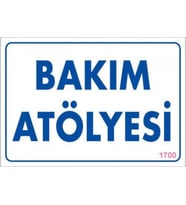 Pvc Levha quot;Bakım Atölyesiquot; 17,5*25 cm