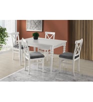 Didim Alaçatı Açılır Mutfak Masa Sandalye Takımı 80x120