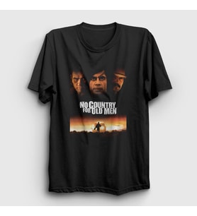 Presmono Unisex Siyah Cover Film No Country For Old Men T-Shirt 247988tt