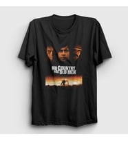 Presmono Unisex Siyah Cover Film No Country For Old Men T-Shirt 247988tt