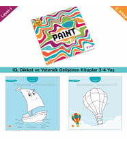 PAINT (3-4 Yaş) / IQ, Dikkati Güçlendirme Seti-Anasınıfı - TÜZDER Yayınları (Bordo)