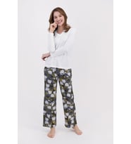 Arnetta 1480 Floral Kadın Krem Pijama Takımı