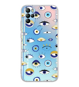 PrintiFy Omix X500 ile Uyumlu 1mm Slim Fit Nazar Boncuğu 2 Baskılı Şeffaf  Kılıf