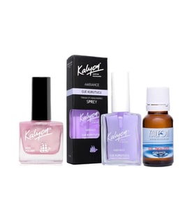 Kalyon Oje 206 + Oje Kurutucu Sprey 17 Ml + Oje Çözücü (Krem)