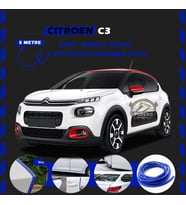 Citroen C3 Oto Araç Kapı Koruma Fitili 5metre Parlak Mavi Renk
