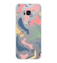 Samsung Galaxy S8 Kapak Abstract Tasarımlı Şeffaf Silikon Kılıf