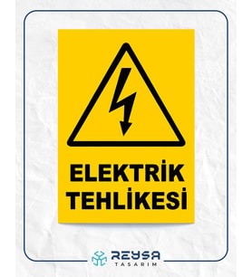 Elektrik Tehlikesi 21x28 Arkası Sticker