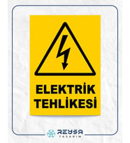 Elektrik Tehlikesi 21x28 Arkası Sticker