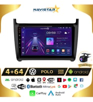 Volkswagen Polo 4GB + 64GB Android 13 Kablosuz Carplay 2008-2020 Navigasyon Multimedya Sistemi