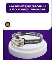 Northcity Wave Sensörlü LED Kafa Lambası - Şarjlı, Ayarlanabilir ve Eller Serbest Kullanım