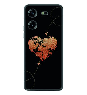 Tecno Pova 5 Kılıf Silikon Desen Özel Seri Plane Heart 1721