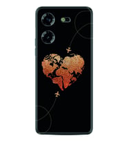 Tecno Pova 5 Kılıf Silikon Desen Özel Seri Plane Heart 1721