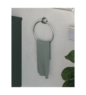 Yuvarlak Havluluk, 21 cm - Krom