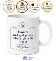 Babam Rol Modelim Yazılı Kupa Bardak Babalar Günü Hediyesi Özel Tasarım