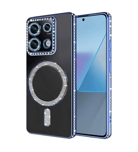 Xiaomi Redmi 13c Joke Simli Magneticsafe Kılıf - Mavi