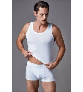 Erkek Atlet Boxer Takım Çeyizlik Set Beyaz-104