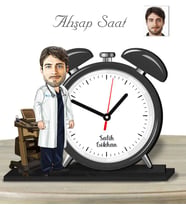 Kişiye Özel Ahşap Saat-Doğum Doktor Erkek-1