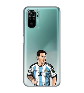 Redmi Note 10/Note 10S Uyumlu Lionel Messi Desenli Şeffaf Telefon Kılıfı