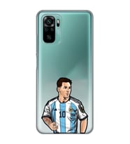 Redmi Note 10/Note 10S Uyumlu Lionel Messi Desenli Şeffaf Telefon Kılıfı