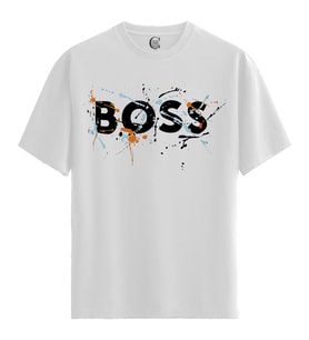Ink Boss - %100 Pamuklu Erkek Beyaz Tişört - Premium Quality