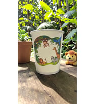 Hayvan-Orman-Amazon-Zoo Doğumgünü Parti temalı Tek kullanımlık 7 Oz 50 Adet Karton Bardak