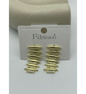 Vip Gold Taşlı Tasarım Küpe - 26vipkp06