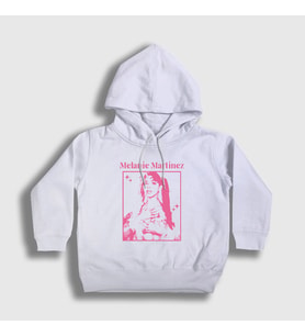 Presmono Unisex Çocuk Beyaz K 12 Poster Melanie Martinez Kapüşonlu Sweatshirt 469882tt