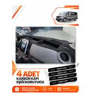 RENAULT TRAFIC KAPAKSIZ (2015-2022) Uyumlu Ön Torpido Koruma Kılıfı Halısı - Siyah