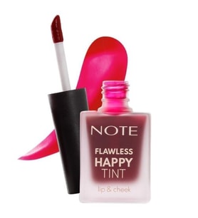 Note Flawless Happy Tint Lip & Cheek Dudak Ve Yanak Renklendirici Likit Allık - 02 Wild Cherry (Mor)