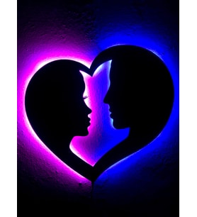 Love Led Işıklı Tablo