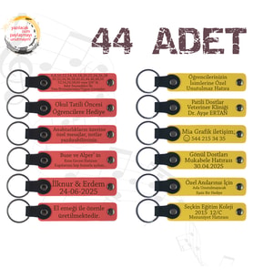 Nar Çiçeği & Sarı, 44’li Set, Tarih ve İsimli Hediyelik, Satranç Turnuvası Katılımcılarına Sürpriz