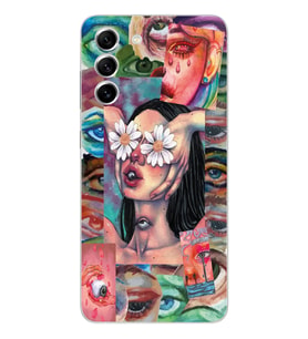 Samsung Galaxy S21 FE Uyumlu Aesthetic Vintage Tasarımlı Şeffaf Telefon Kılıfı