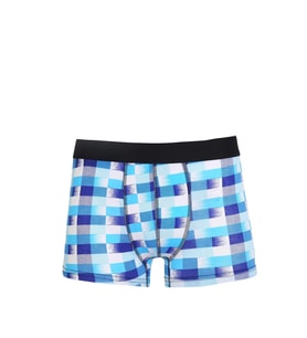 pilelistore- Erkek Penye Likralı Desenli Boxer Mavi