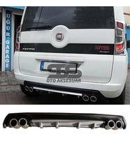 Fiat Fiorino Difüzör Arka Tampon Eki 4 Egzoz Çıkışlı Gri Lüx Tip