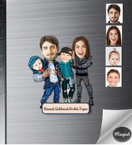Kişiye Özel Aile Ahşap Magnet 20