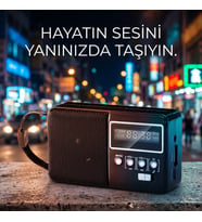 Şarjlı FM Radyo, Masaüstü Kablosuz Bluetooth Hoparlör, USB ve Müzik Kutusu
