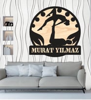 Kişiye Özel Akrobasi Bale Temalı Ahşap Duvar Tablo