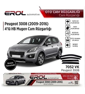 PEUGEOT 3008 (2009-2016) 4'LÜ CAM RÜZGARLIĞI
