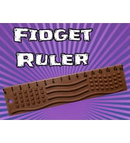3D Baskı Dokunsal Fidget Cetveli - Kabartmalı Stres ve Odaklanma Oyuncağı - Kahverengi