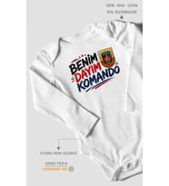 Benim Dayım Komando! Uzun Kollu Çıtçıtlı Bebek Body