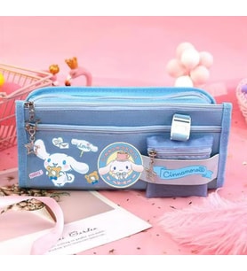 Sanrio Cinnamoroll Mavi Yüksek Kapasiteli Çok Gözlü Kalemlik Kalem Kutusu