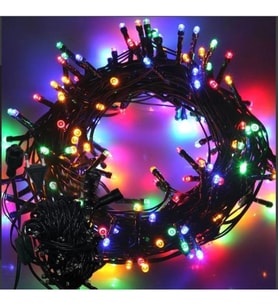 10 M 100 Led Boncuk Lamba RGB Işık Siyah Kablo MZ-18-10