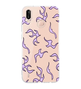 Huawei P20 Lite Uyumlu Baskılı Yumuşak Silikon Şeffaf Telefon Kılıfı