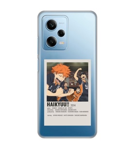 Redmi Note 12 Pro 5G Uyumlu Haikyuu!! Poster Tasarımlı Şeffaf Telefon Kılıfı