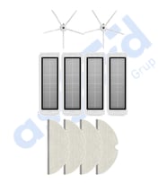 ROBOROCK  S50 – S55 –S5 MAX – S6 – S6 MAXV Uyumlu 2 Yan Fırça 4 Filtre 4 Mop PKT-iasgf0000688