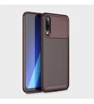 Samsung Galaxy A70 Kılıf Esnek Soft Karbon Tasarım Legion Serisi (Kahverengi)
