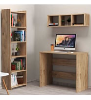 Çalışma Masası Raflı Kitaplıklı Çam - CLM0302