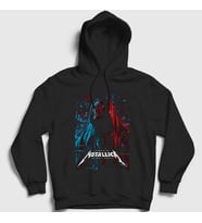 Presmono Unisex Siyah Cloak Metallica Kapüşonlu Sweatshirt 66592tt