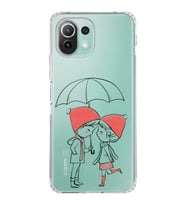 Xiaomi  Mi 11 Lite  Kamera Korumalı Kapak Aşk Tasarımlı Şeffaf  Kılıf